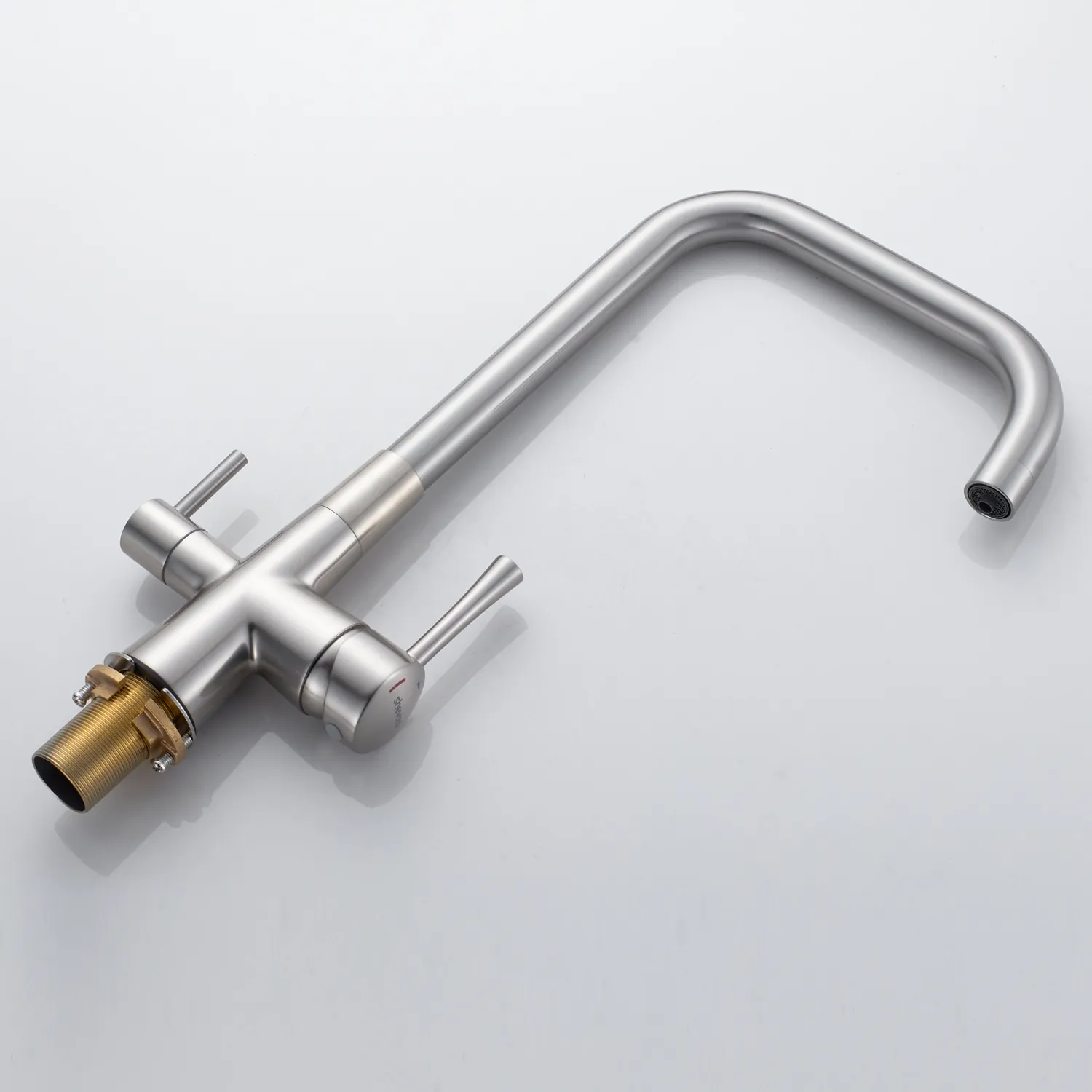 Смеситель для кухни с подключением фильтра Shevanik S528L, сатин