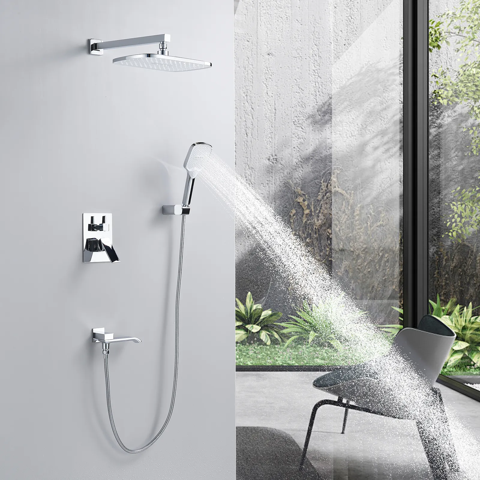 Душевая система встраиваемая Shevanik S4035, хром