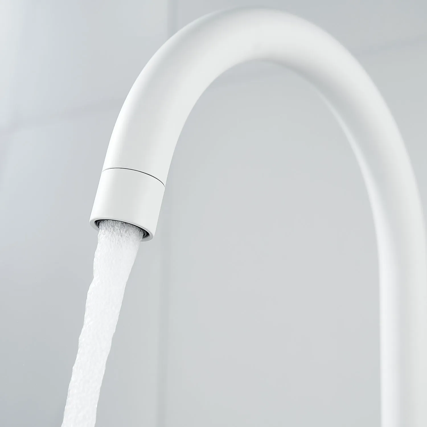 Смеситель для кухни с подключением фильтра воды Raffine F108C, белый