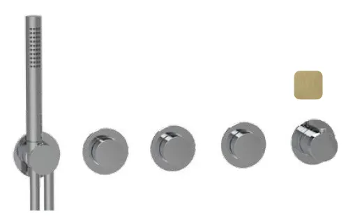 Смеситель для душа Almar Water Control Modular, на 3 потребителя, High Brass Brushed PVD (E180434.HB)