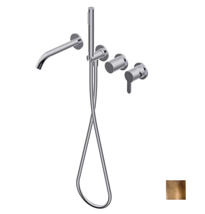 Смеситель для ванны и душа Ritmonio Diametro35 Elegance, Brushed Bronze (PR54EC201BRX)