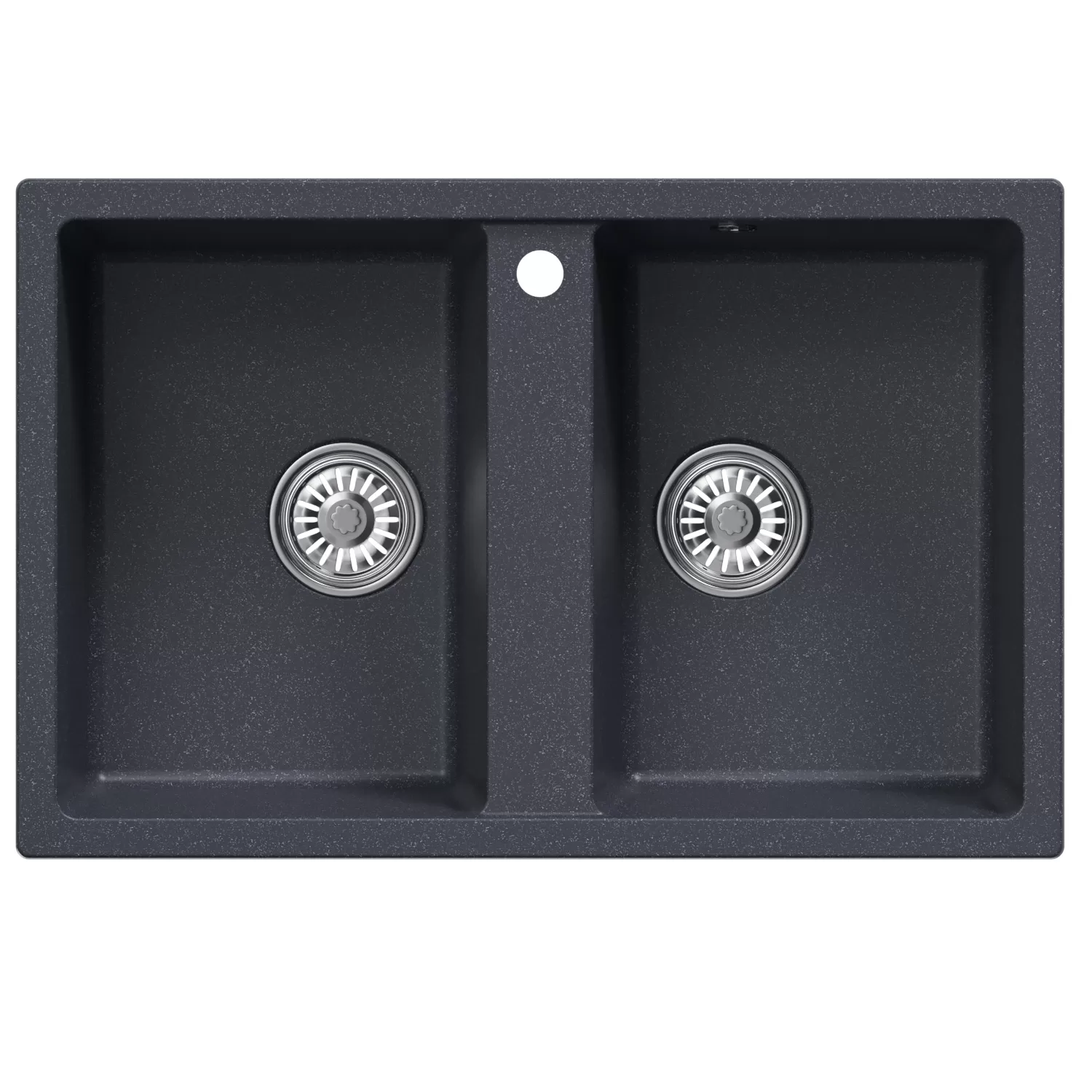 Мойка MIXLINE ML-GM23 двухчашевая  антрацит (343) 770*500*190мм NEW (552044)