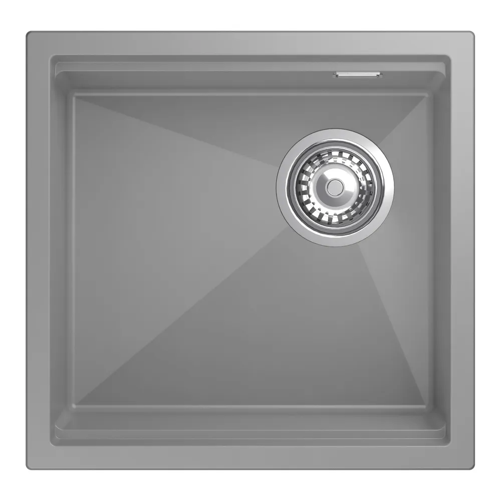 Кухонная мойка Rivelato LINO LN-454-R, серый металлик