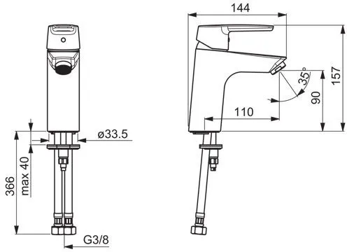 Смеситель для раковины Oras Saga XL 3911F