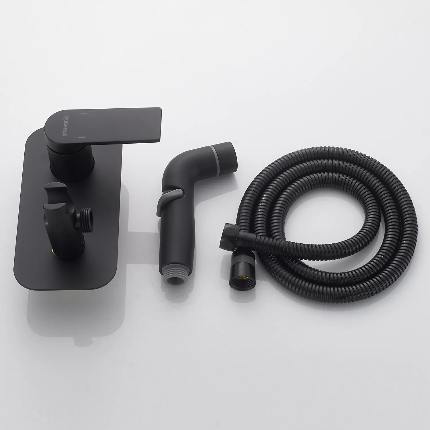 Гигиенический душ со смесителем Shevanik S4105H, черный