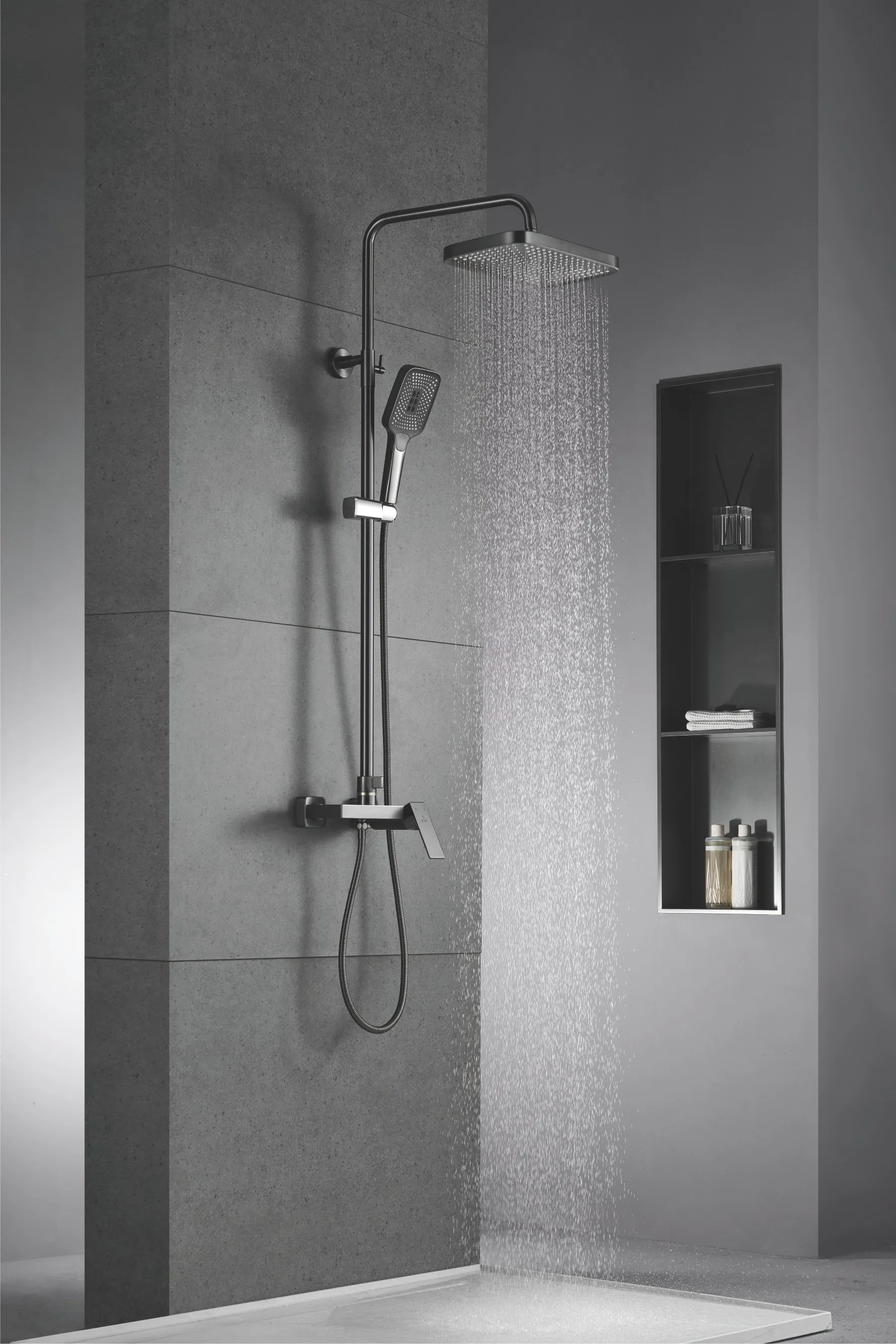 Душевая система Rose R1836T-6, пепельный