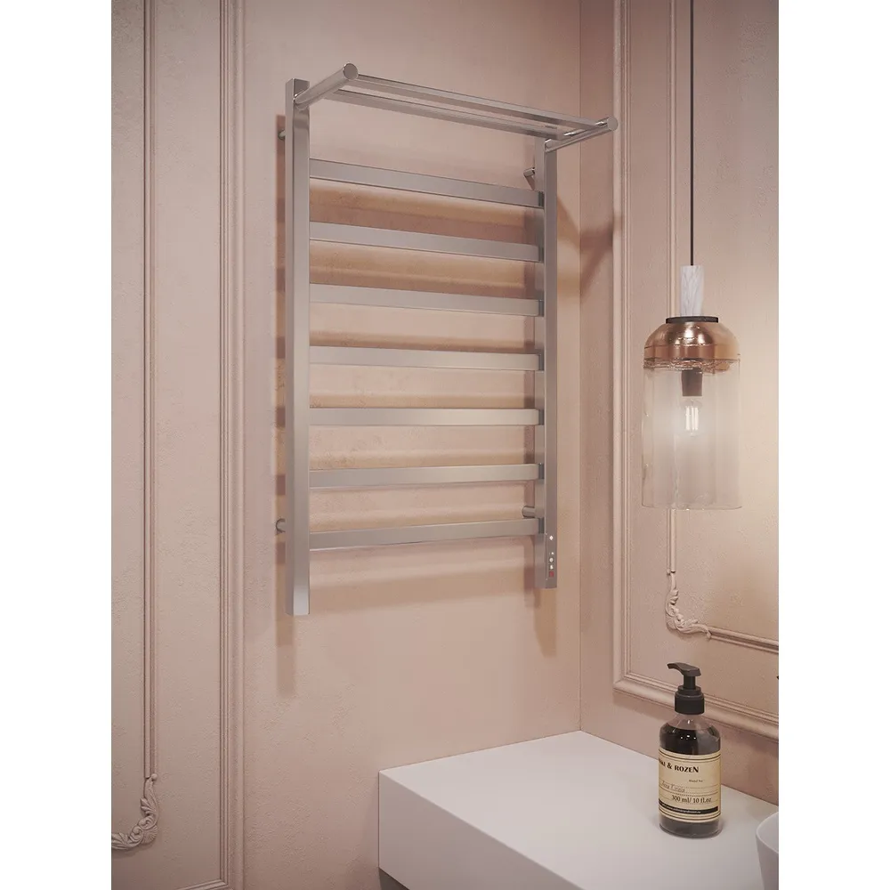 Полотенцесушитель электрический с полкой Terminus Ното П8 50х85 quick touch, хром