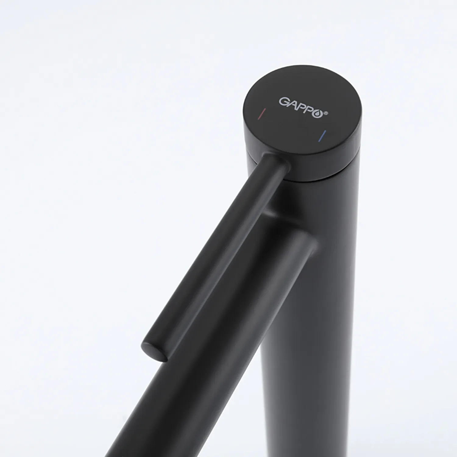 Смеситель для раковины высокий Gappo G1006-26, черный