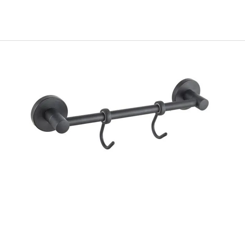 Планка с крючками для полотенец D-Lin D288111-2, черный