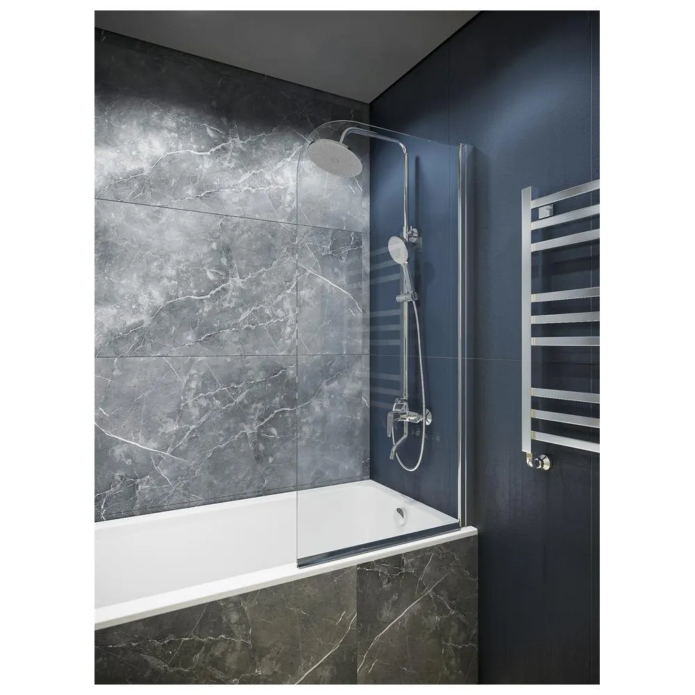 Шторка на ванну распашная Knotlor BS070CG0C 140х70, хром