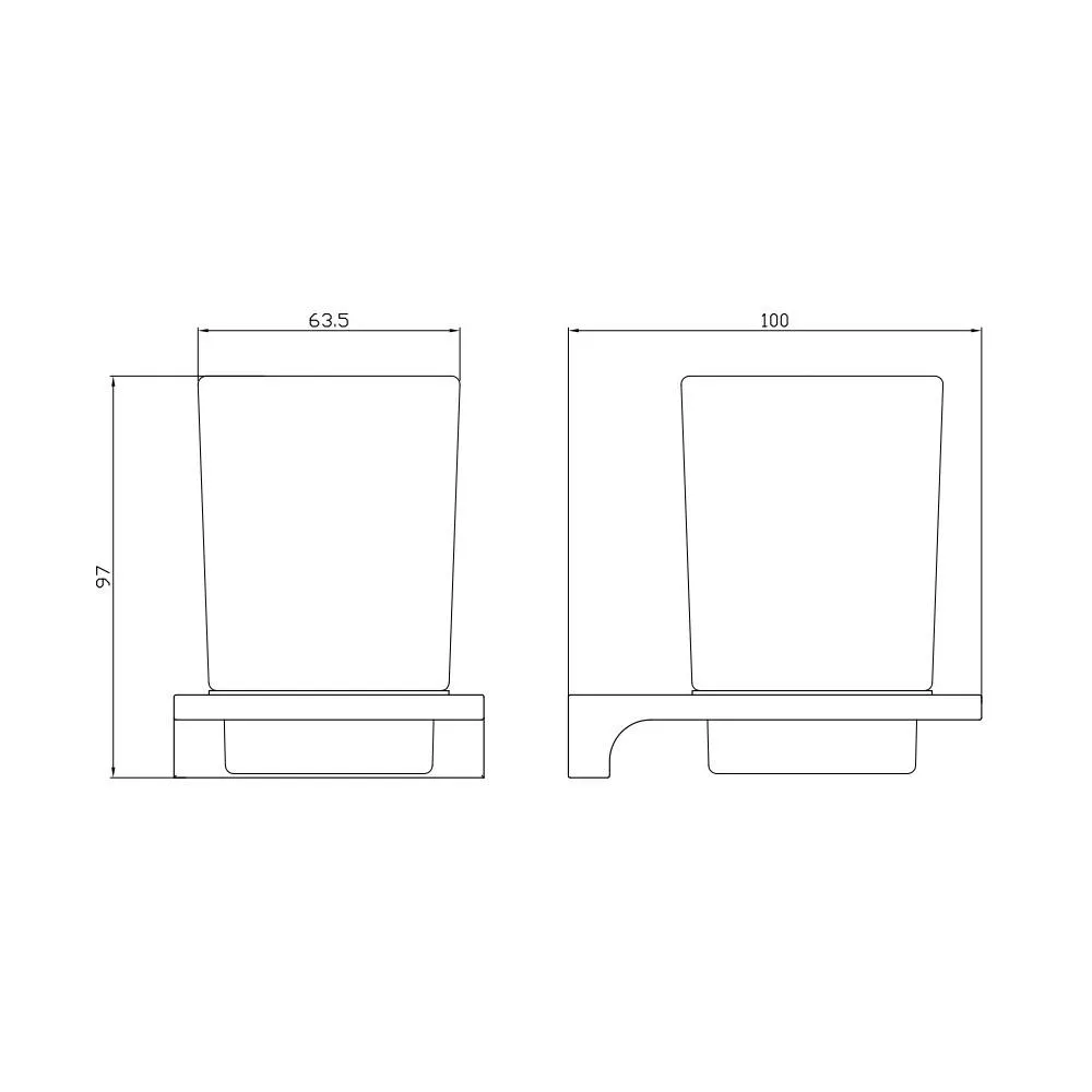 Стакан для ванной комнаты Rav Slezak NIL NLA0201MG, сатин
