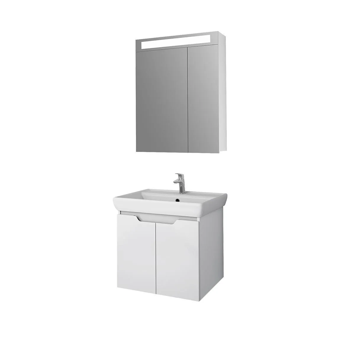 Тумба под раковину подвесная Dreja Q(D) 70 см, белый