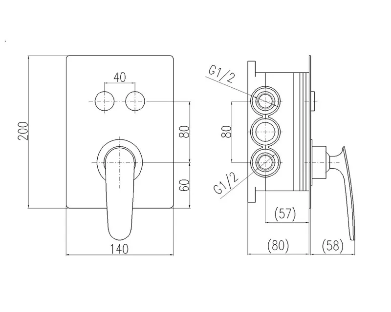 Смеситель для душа Rav Slezak Tigris TG186BOX