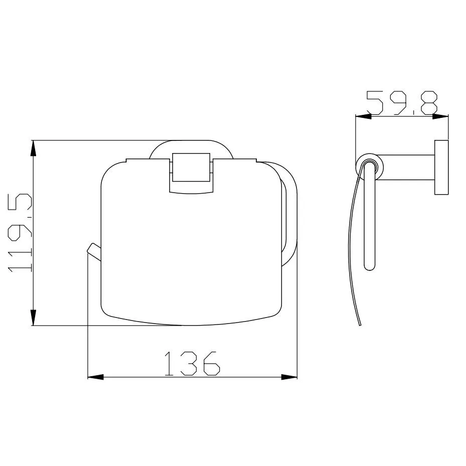 Держатель для туалетной бумаги Rav Slezak YUKON YUA0400, хром