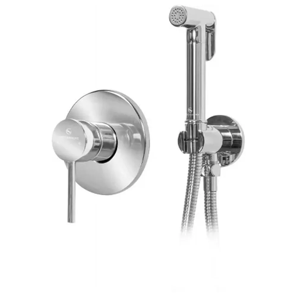 Гигиенический душ со смесителем встраиваемый Grocenberg GB1003CR, хром