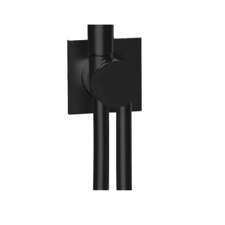 Шланговое подсоединение Almar Showers Accessories с держателем и шлангом, Absolute Black Brushed PVD (E192001.AB)