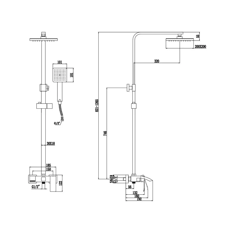 Душевая стойка Fmark FS8645Q