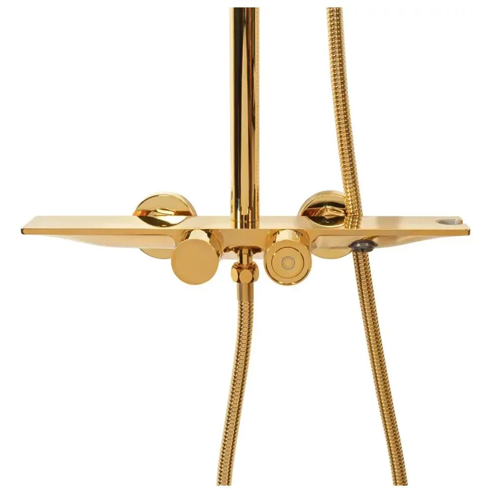 Душевая система с термостатом Hansberge H5055GO, золото