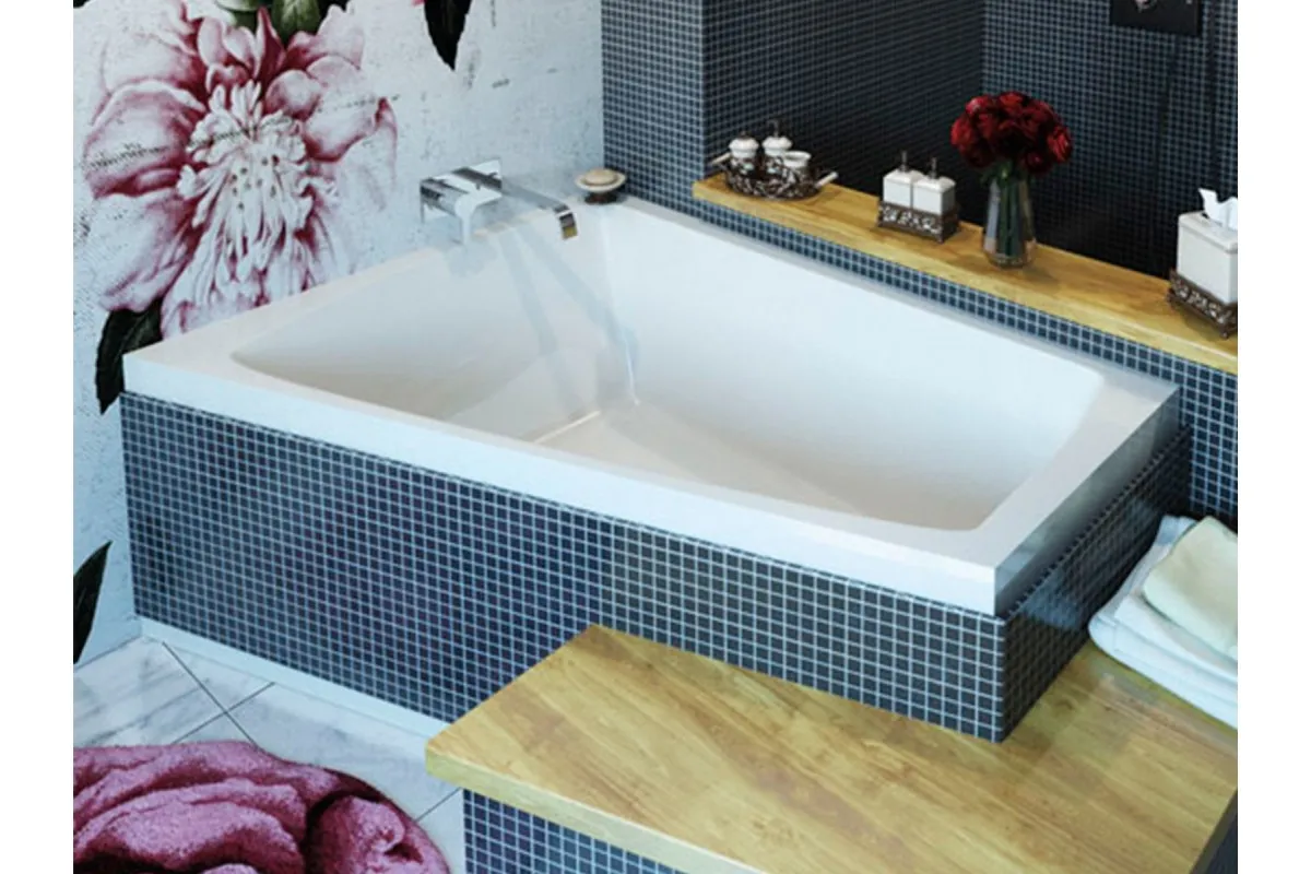 Ванна акриловая левосторонняя Vayer Trinity Гл000006818, 170x130