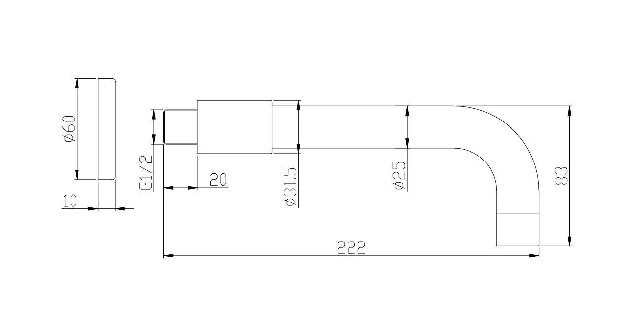 Излив для ванны BelBagno Nova, сатин (BB-SFR-IN)