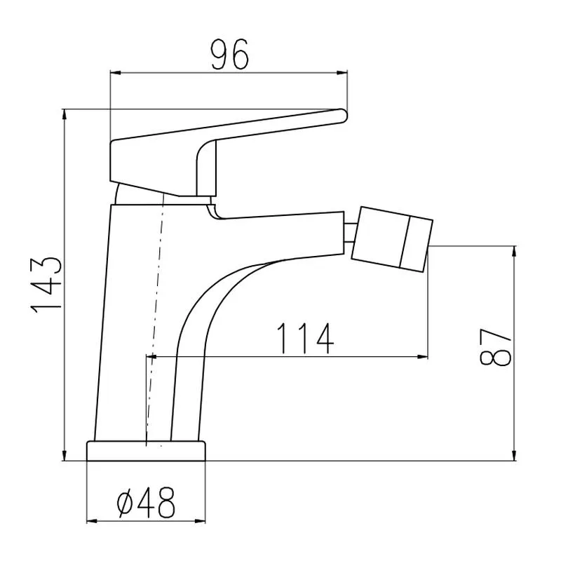 Смеситель для биде Rav Slezak COLORADO CO145.5KCMATC, черный/хром