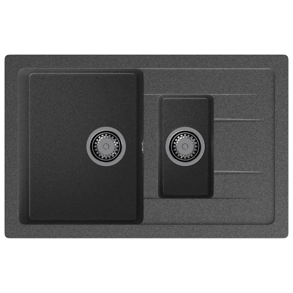 Кухонная мойка GranFest QUADRO 775KL, графит