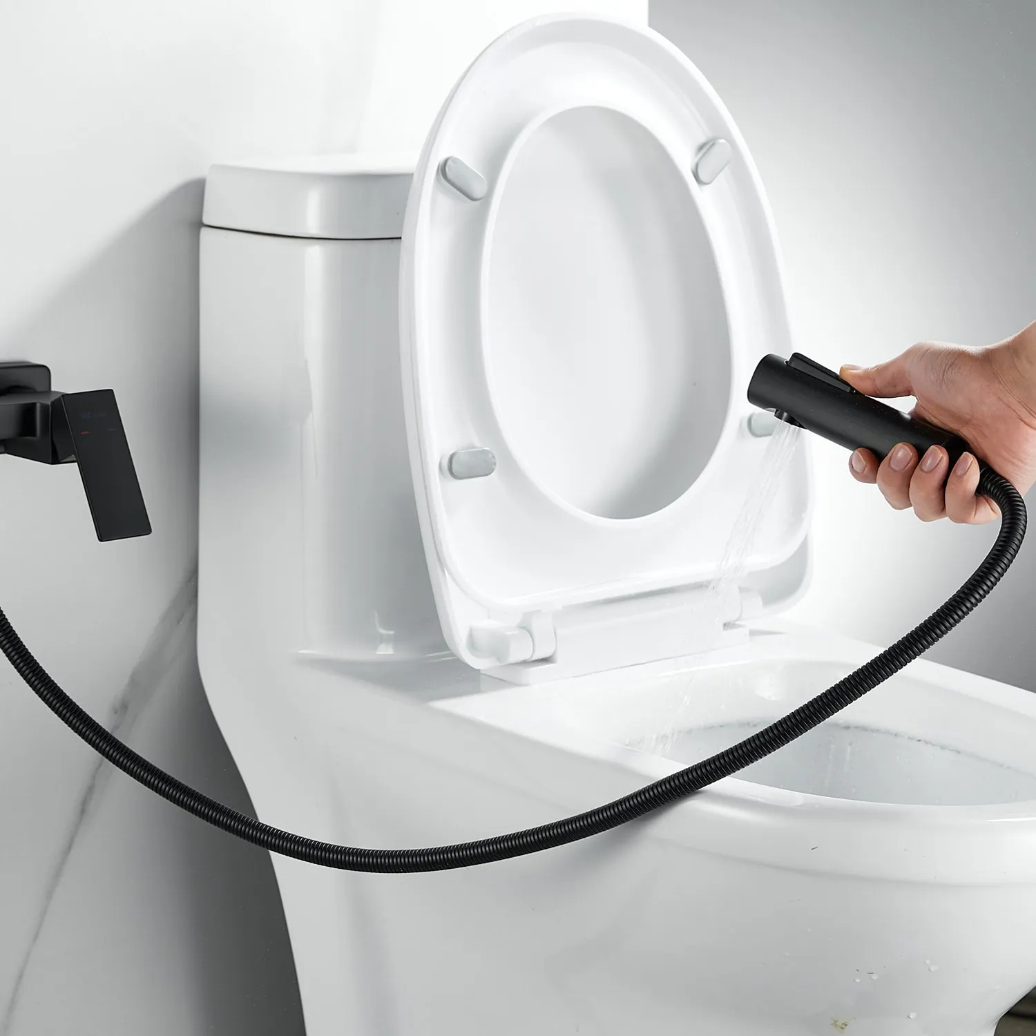 Гигиенический душ со смесителем Shevanik S9605H-1, черный