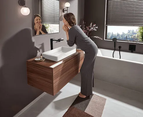 Ручной душ Hansgrohe Pulsify Select S 105 3jet Activation, матовый чёрный (24100670)
