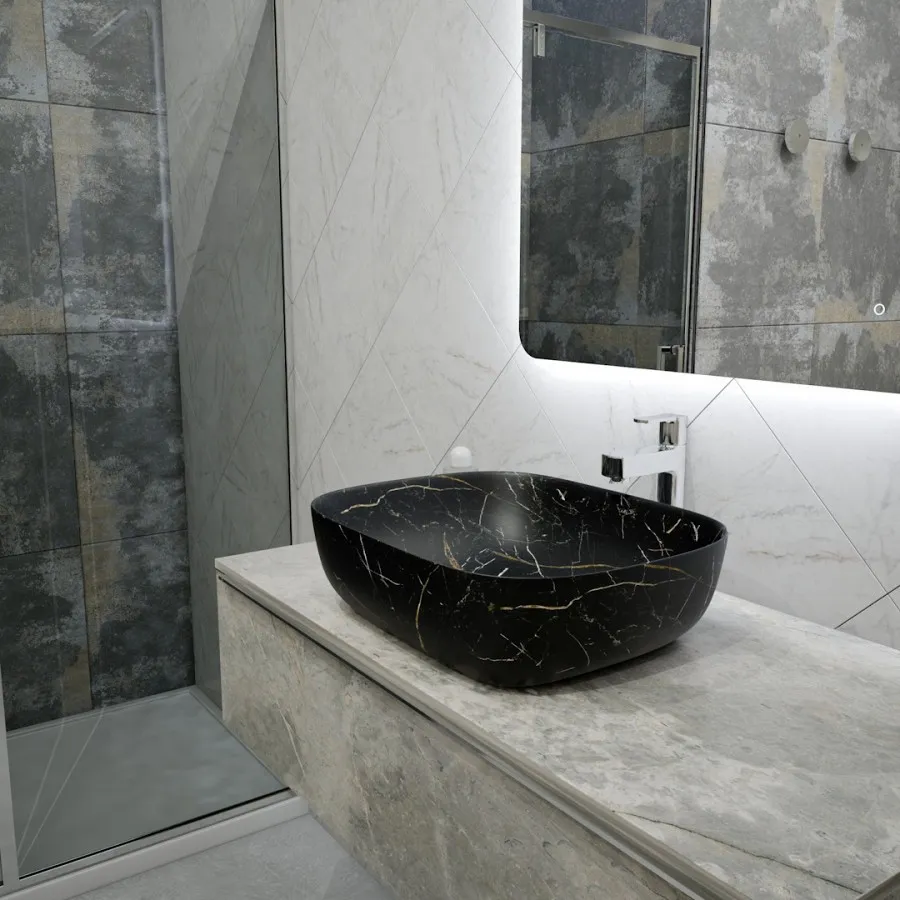 Раковина чаша Maretti FL13NS25-560MR, черный мрамор