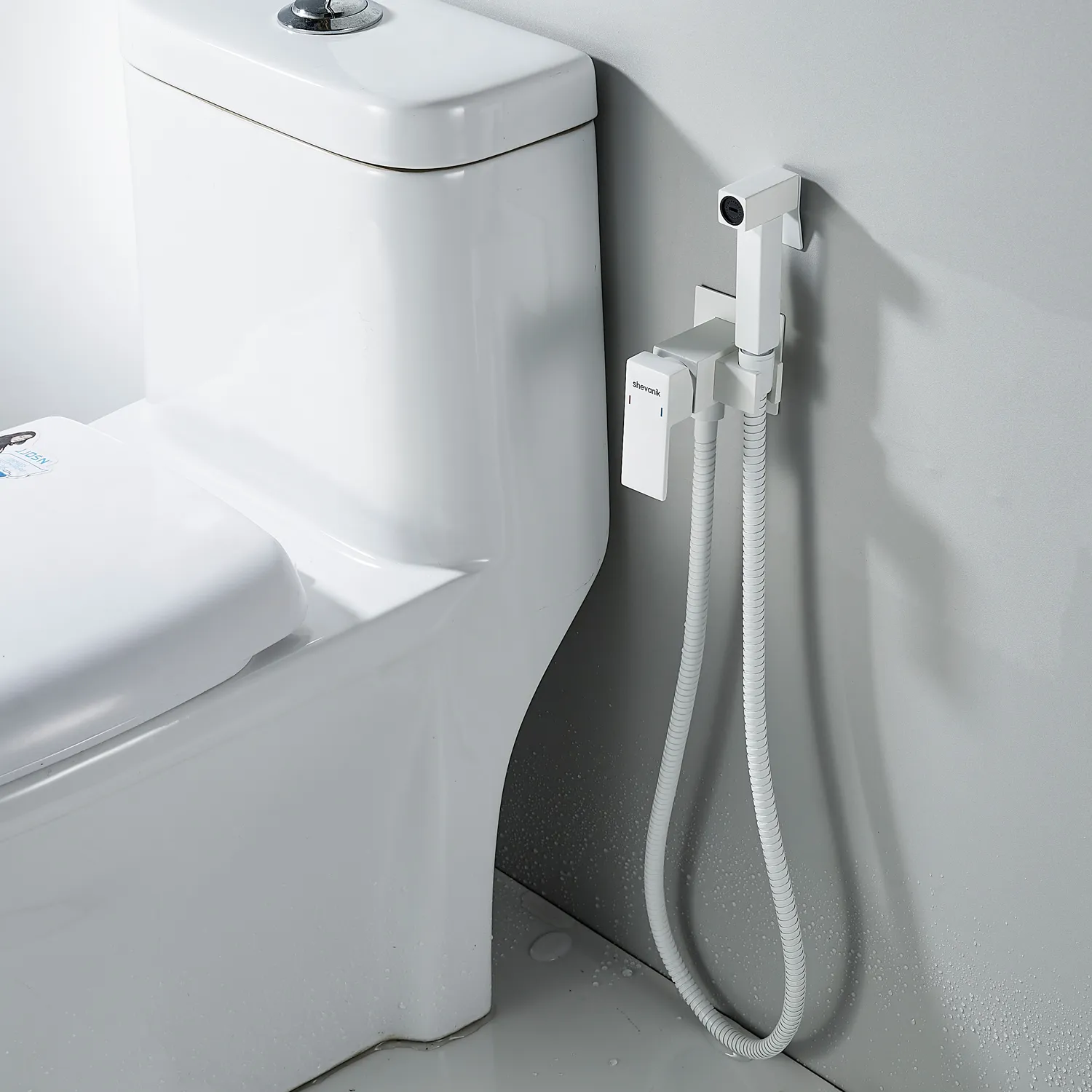 Гигиенический душ со смесителем Shevanik S127C, белый