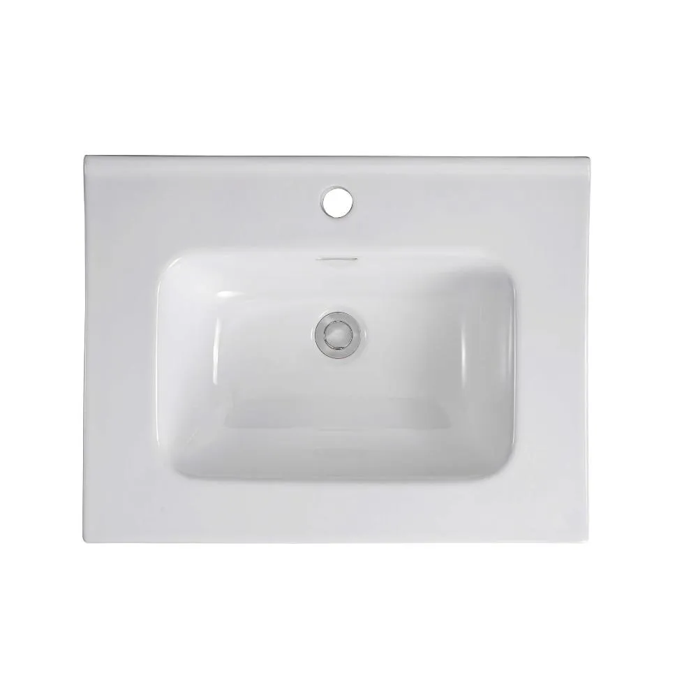 AQ77060-LG Комплект мебели: Тумба 60см ВЕГА с раковиной AQ0460-00, 2 ящика, цвет серый туман