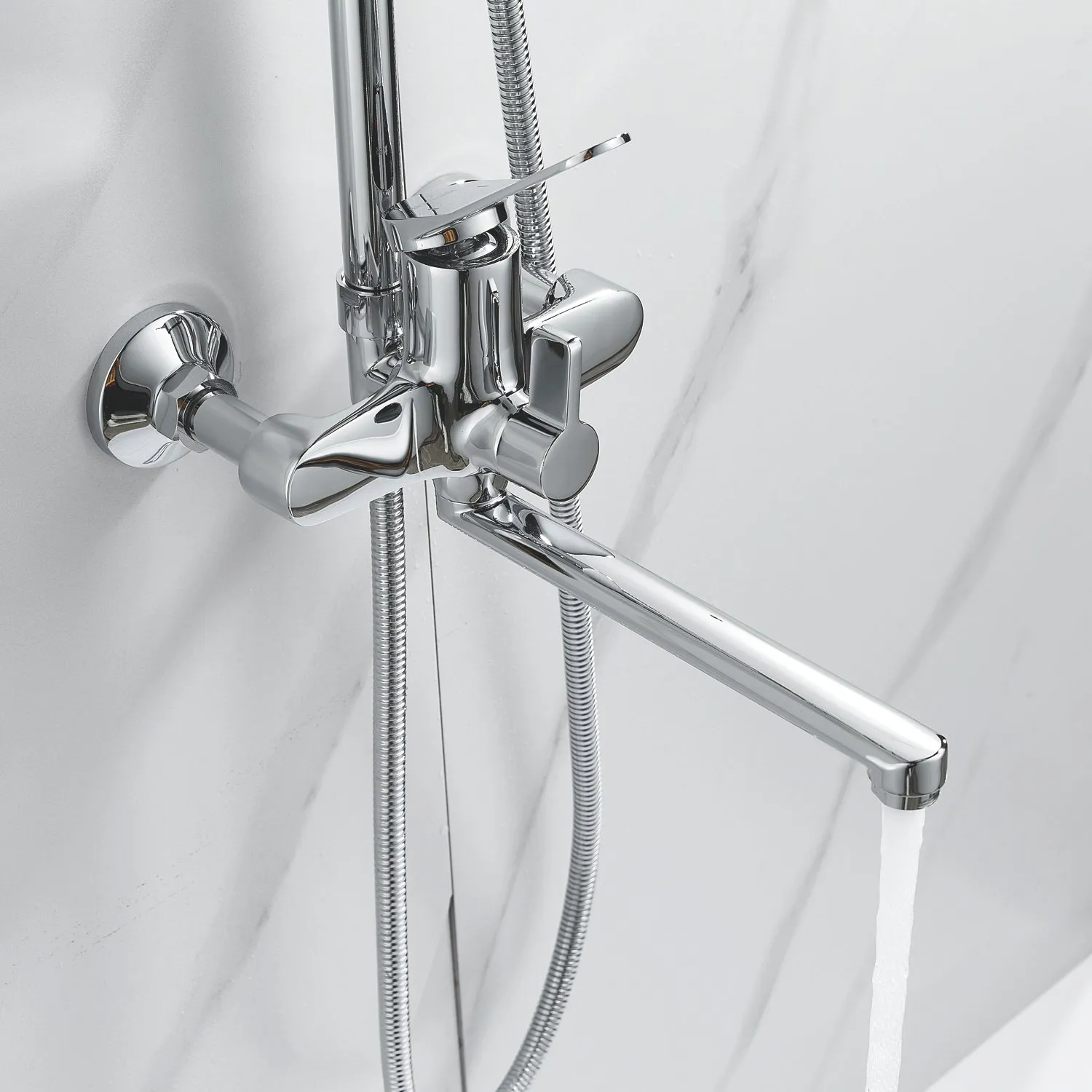 Душевая система Shevanik S6236, хром