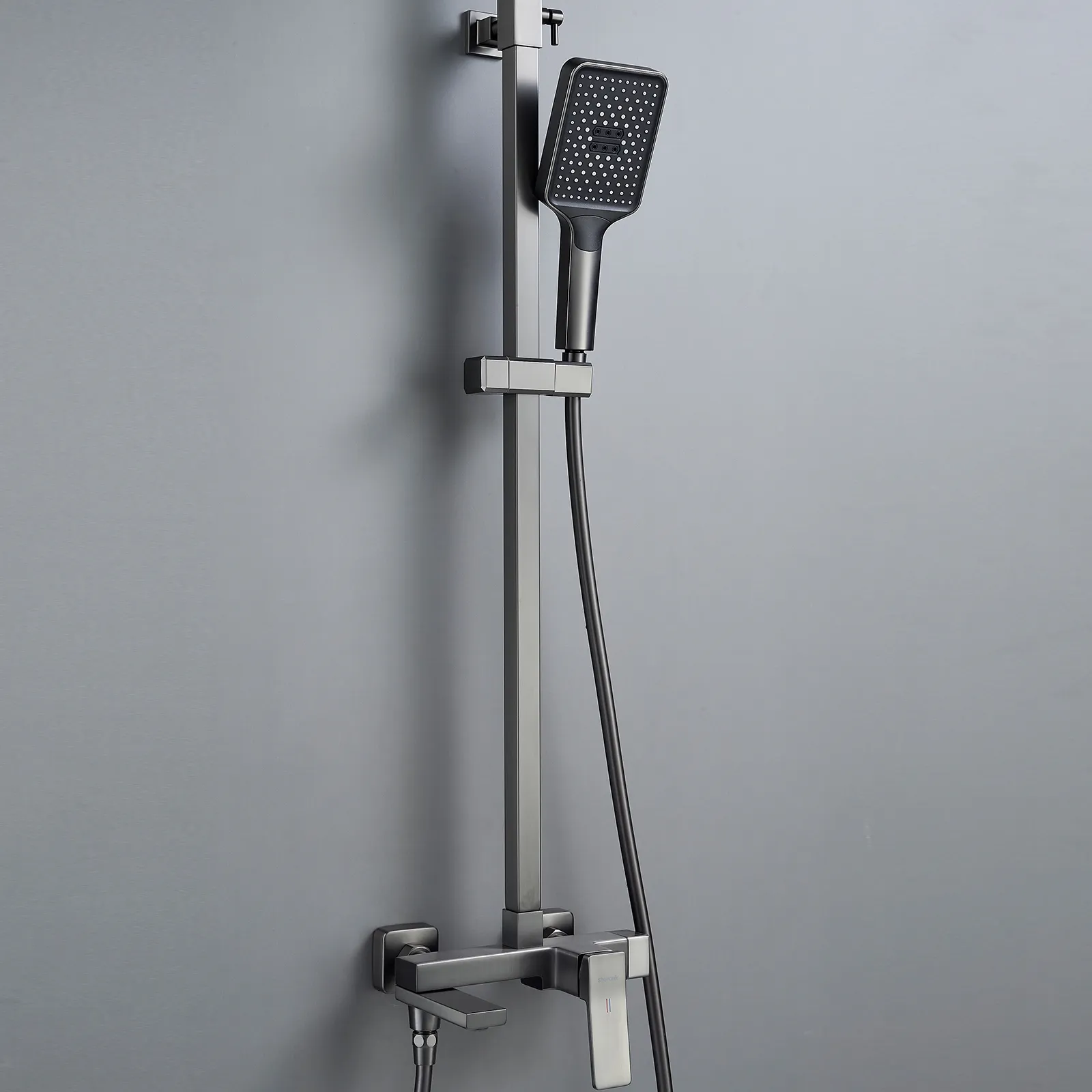 Душевая система Shevanik S4636T, оружейная сталь