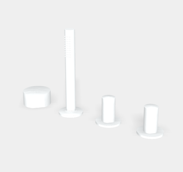 Смеситель для ванны и душа Fima Carlo Frattini So, белый матовый (F3174/1BS)