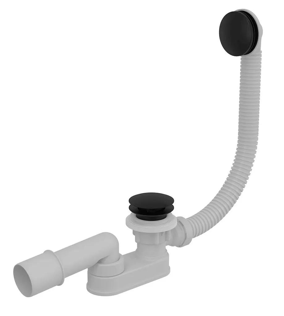 Слив-перелив для ванны AlcaPlast (A507BLACK) click/clak черный матовый