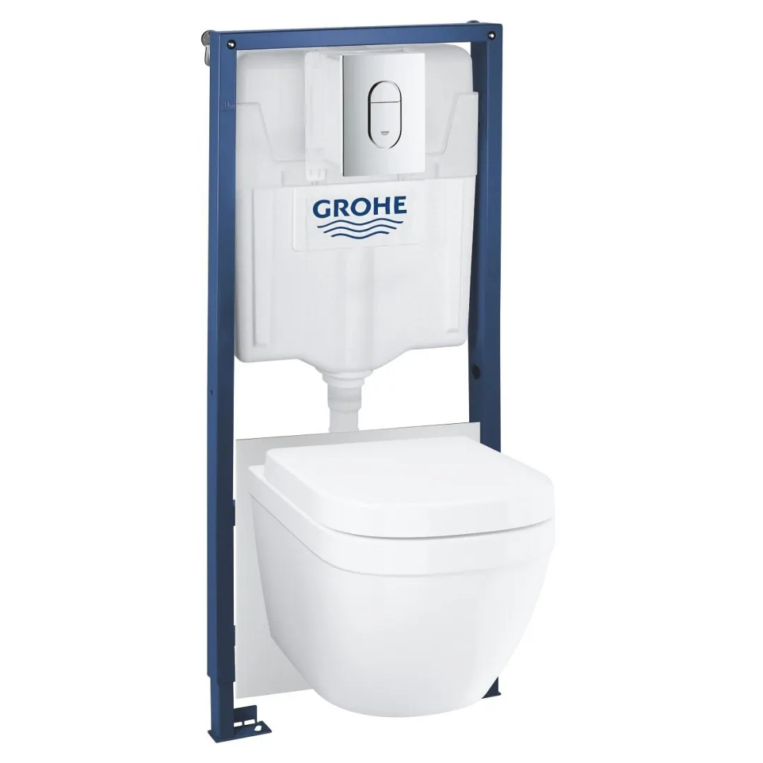 36501000 Grohe Rapid SL 5 в 1 инстал 38528001+3855800M, Euro Ceramic унитаз 39328000, сиденье 39330001, панель Arena Cosm 38844000