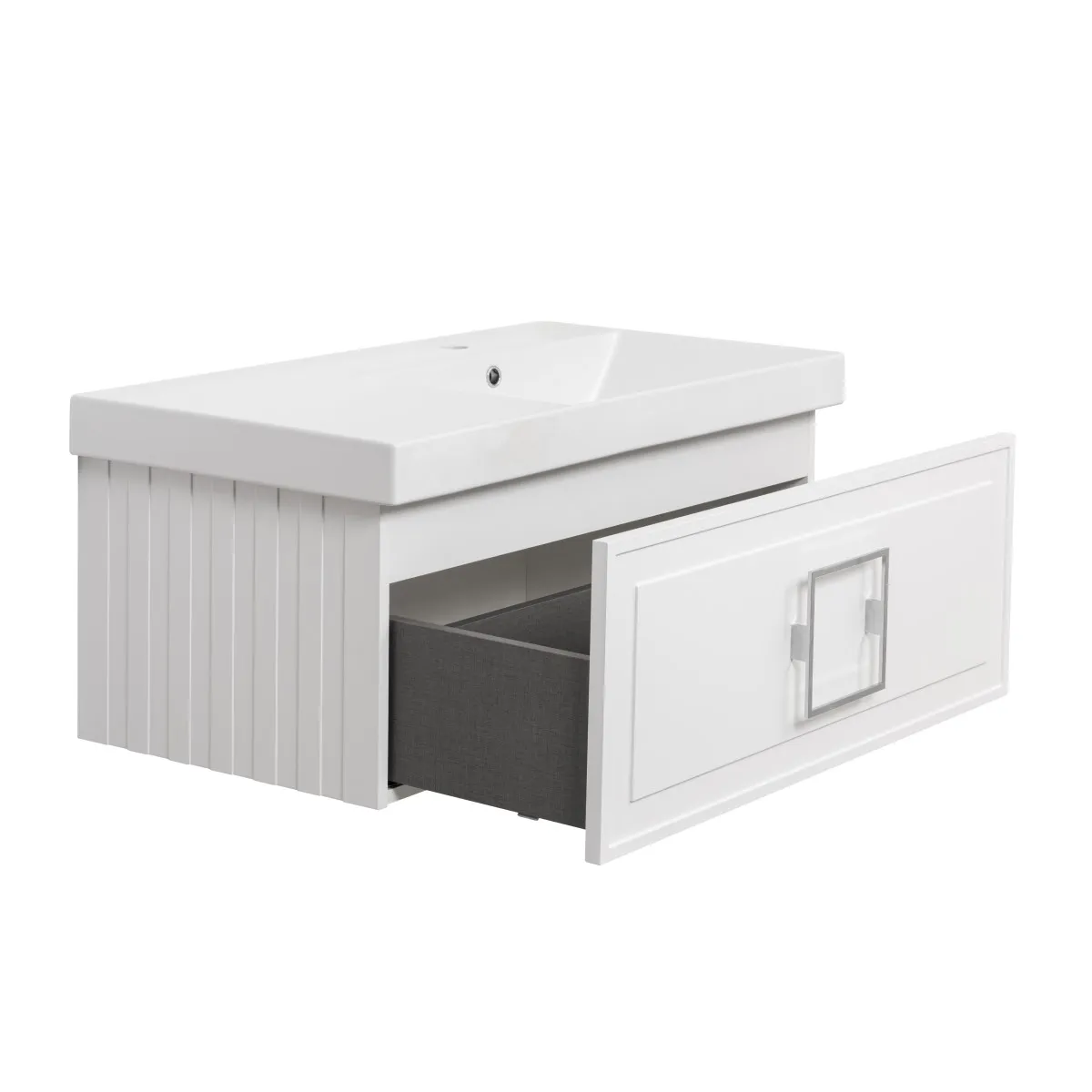 Тумба под раковину подвесная La Fenice Cubo FNC-01-CUB-B-90, белая