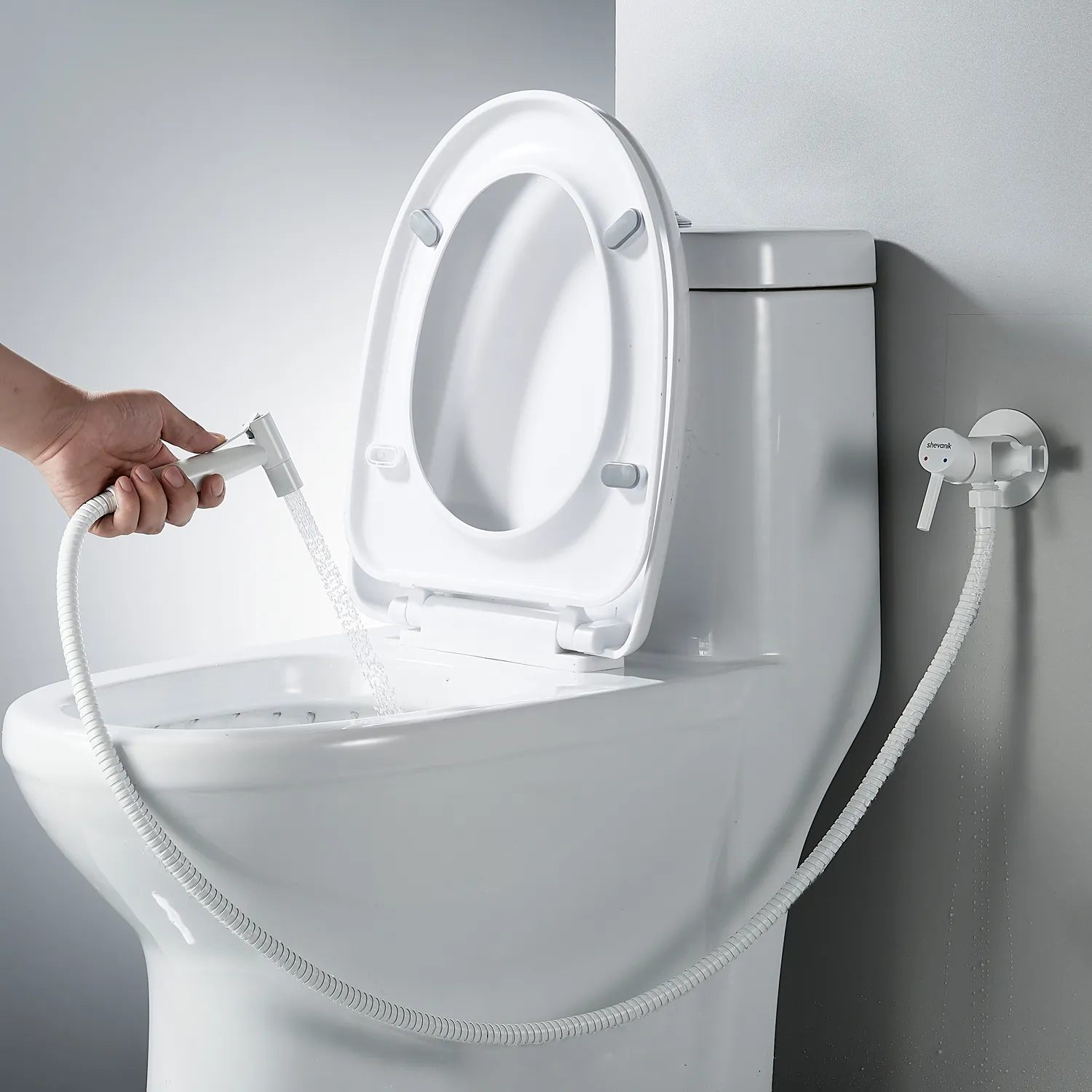 Гигиенический душ со смесителем Shevanik S147C, белый