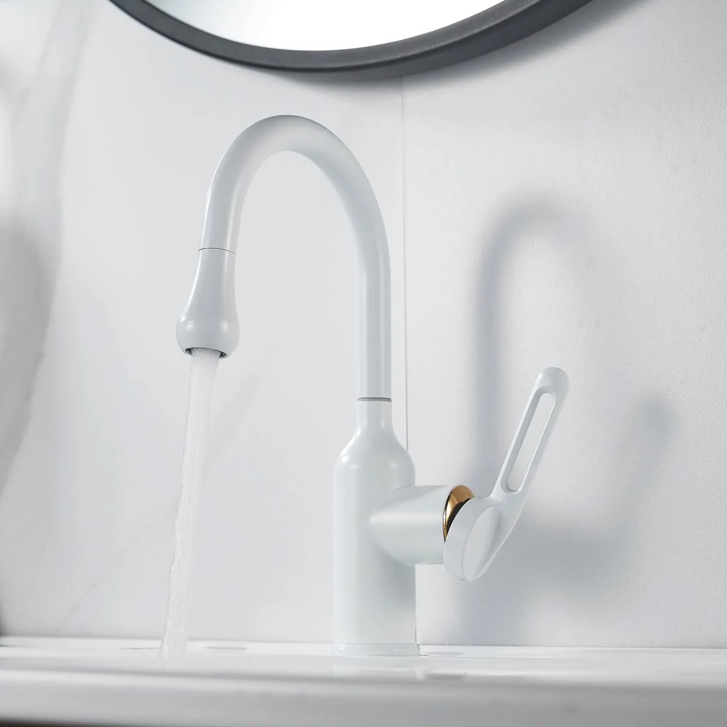 Смеситель для раковины Raffine F101C, белый