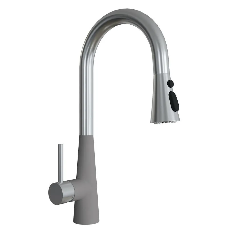 Смеситель для кухни с выдвижным изливом Florentina ВИТА 313.29Н.1223.305, грей