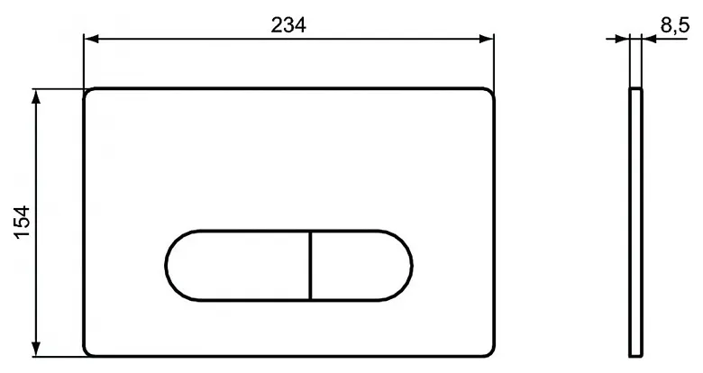 Кнопка смыва Ideal Standard Oleas R0115AA глянцевый хром
