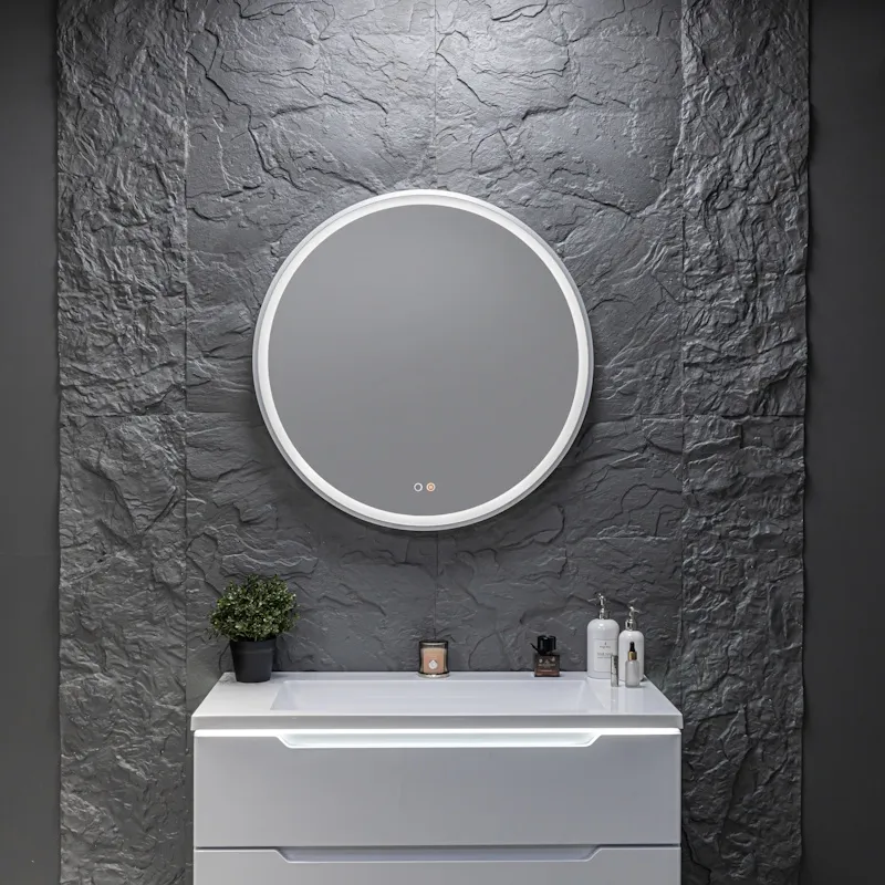 Зеркало Silver Mirrors Делуна/Deluna D800 2.2 (TX, алюм. профиль, цвет серебро, подогрев, сенсорный выключатель)