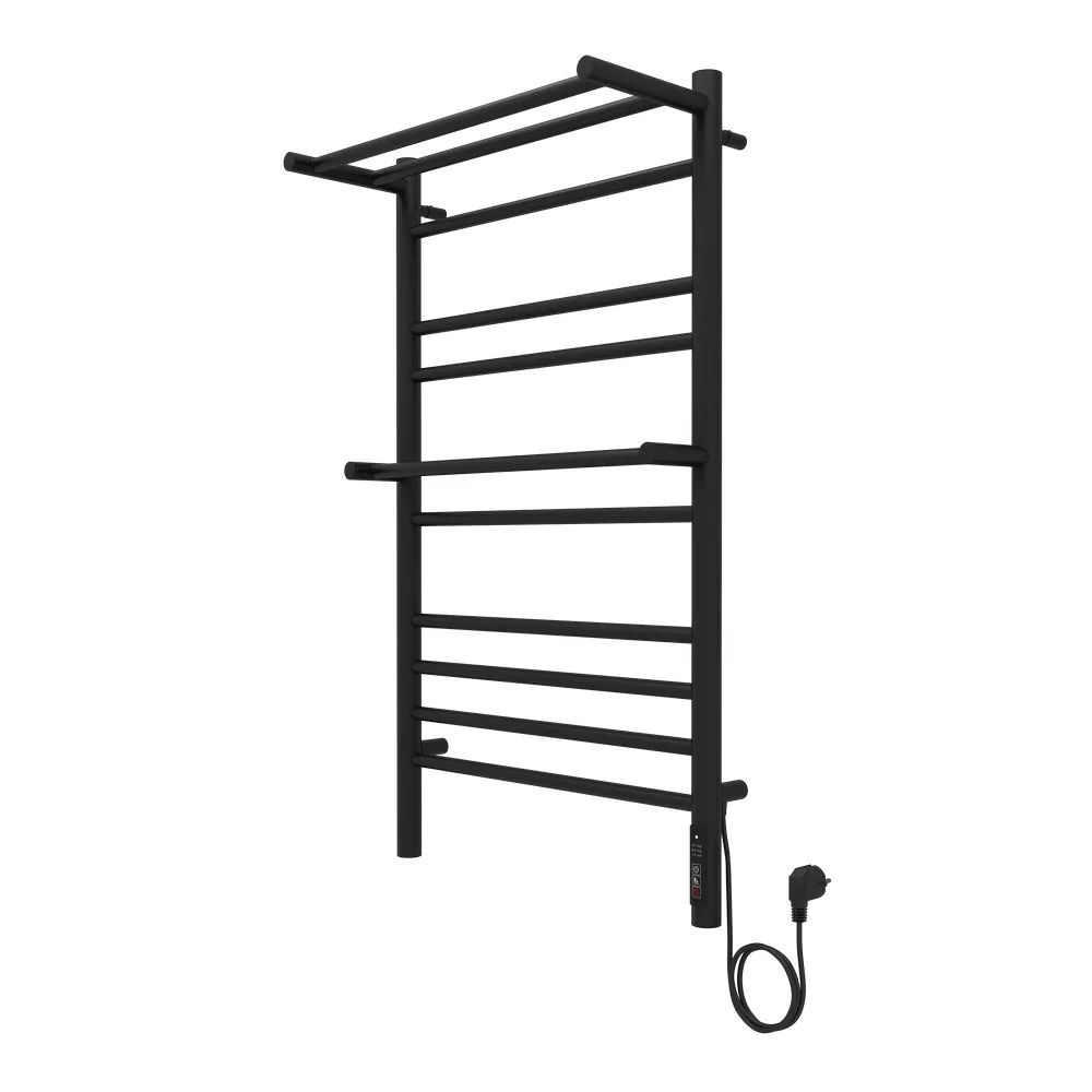 Полотенцесушитель электрический Aquatek Альфа П10 500х900, quick touch, черный муар