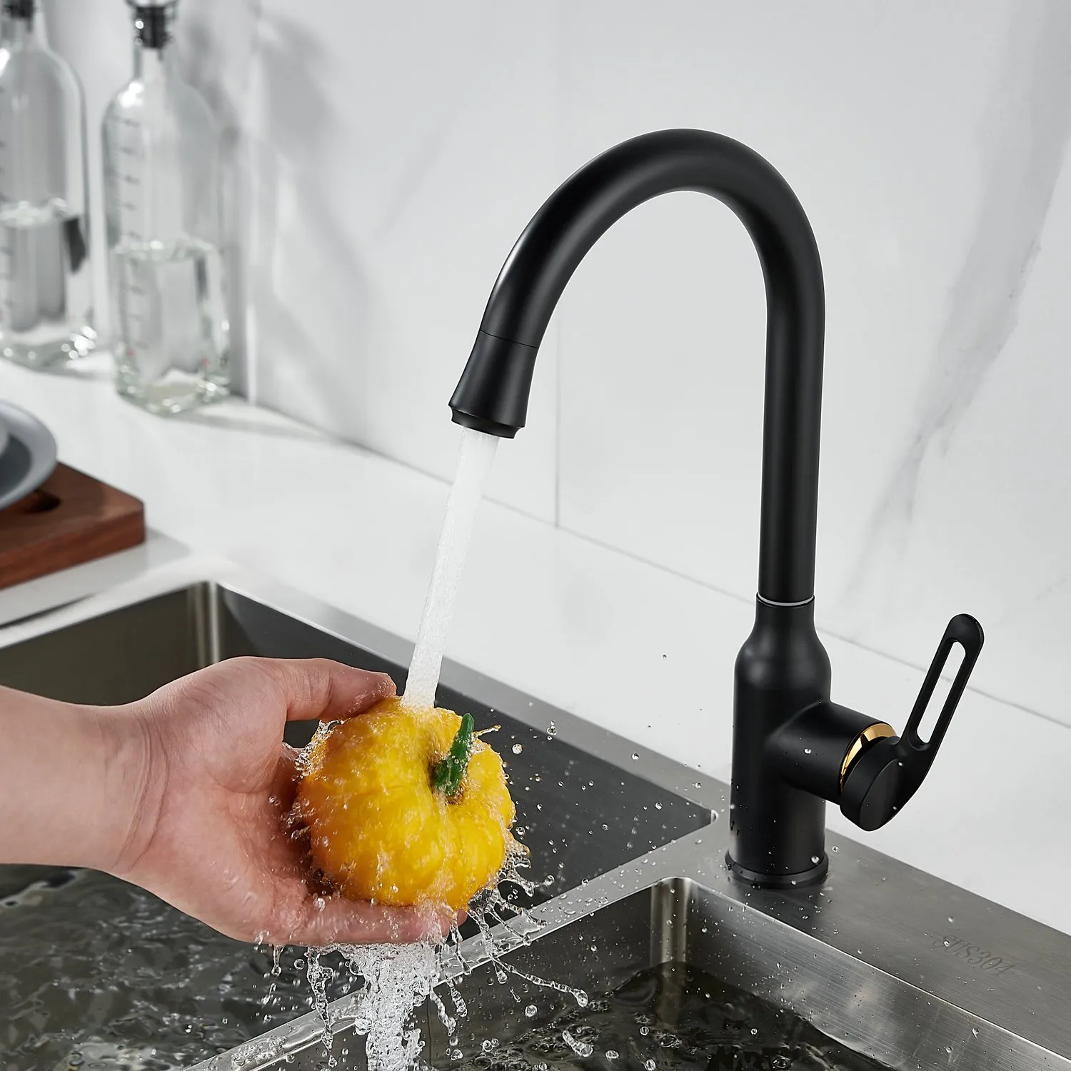 Смеситель для кухни Raffine F103H, черный