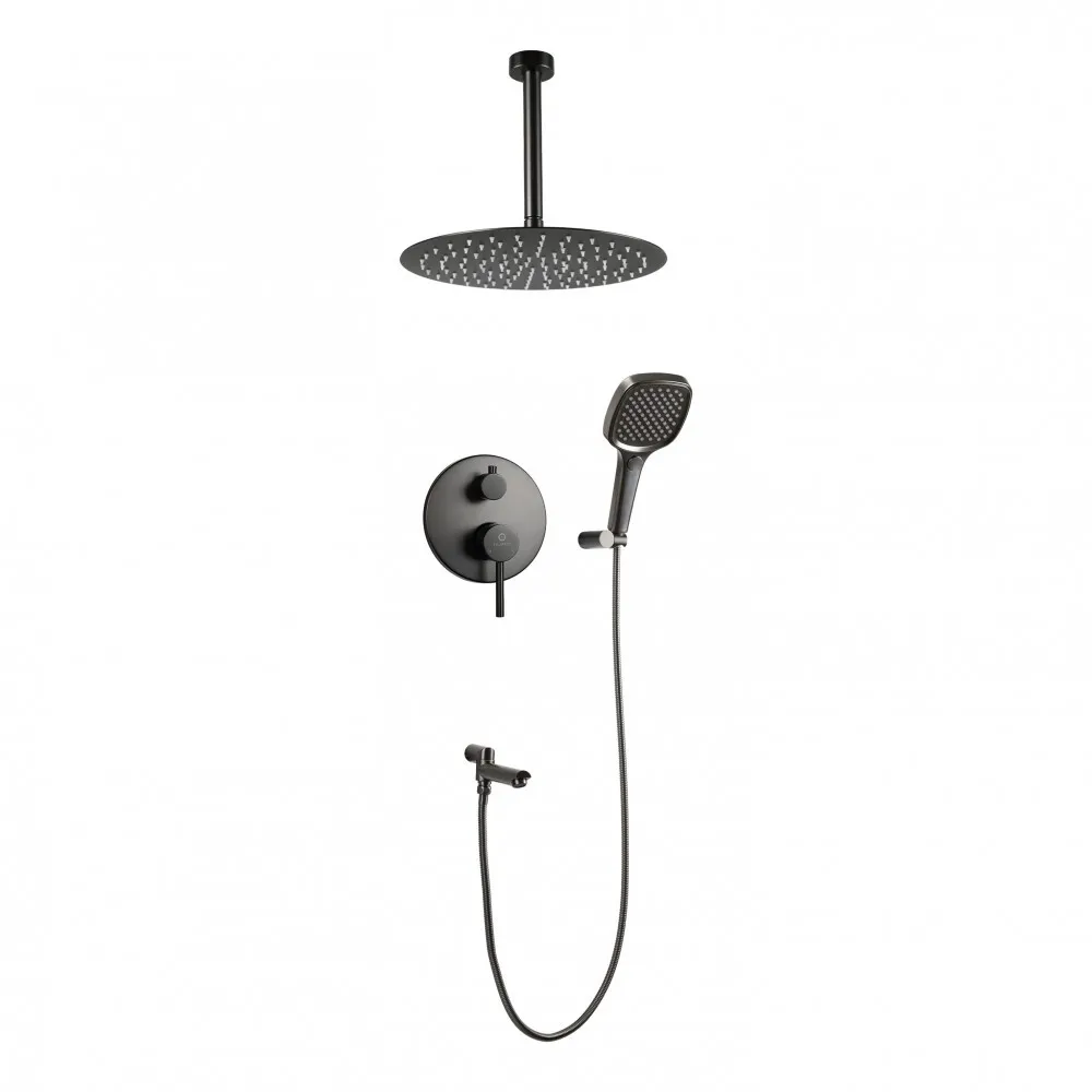 Душевая система встраиваемая FILARETE Roun FL1027BG, графит