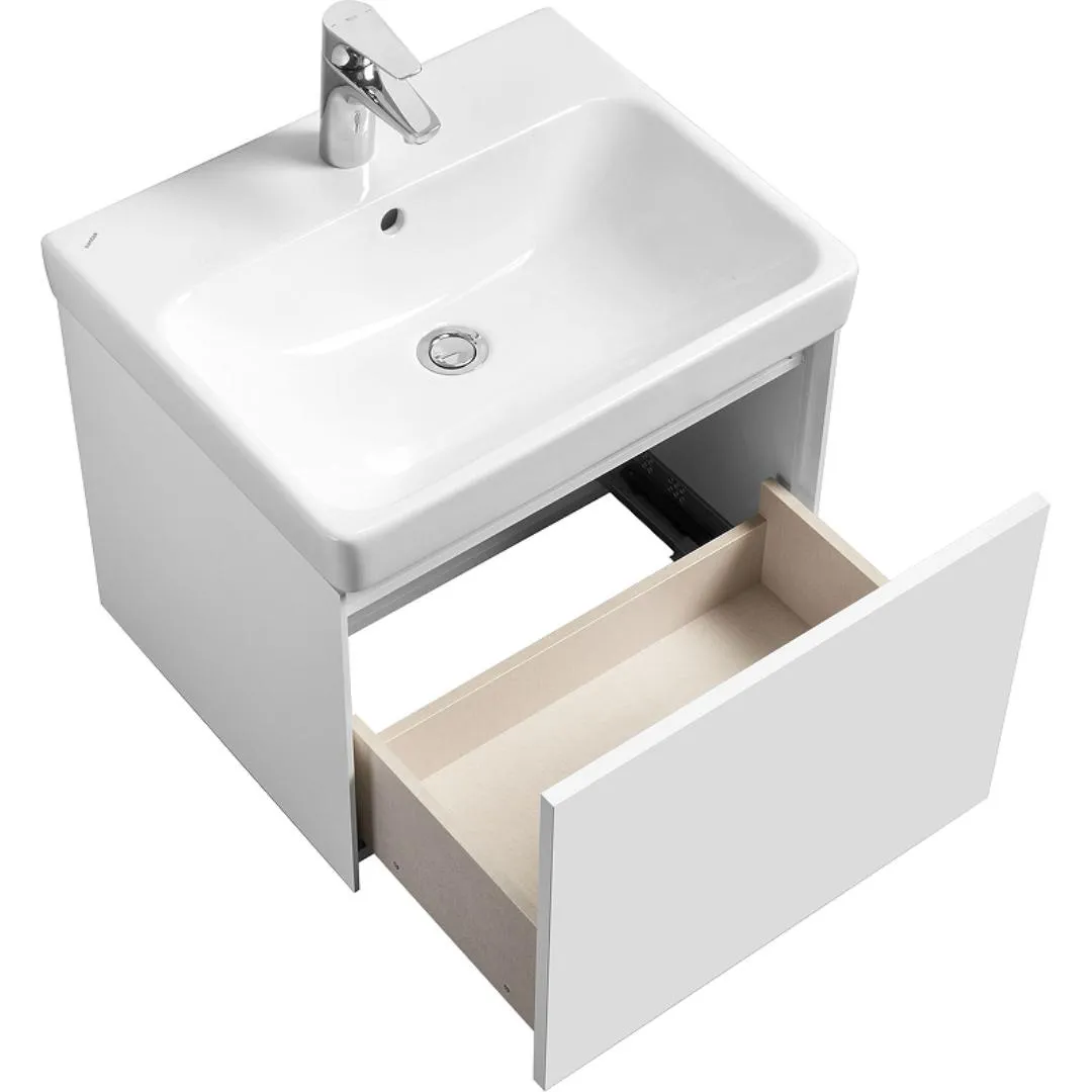 1A2631K0AX2B0 Набор: AQUATON 1A263101AX2B0 Тумба-умывальник Асти 55 Белый матовый/Белый глянец/ 1WH501620 Умывальник Адриана 55