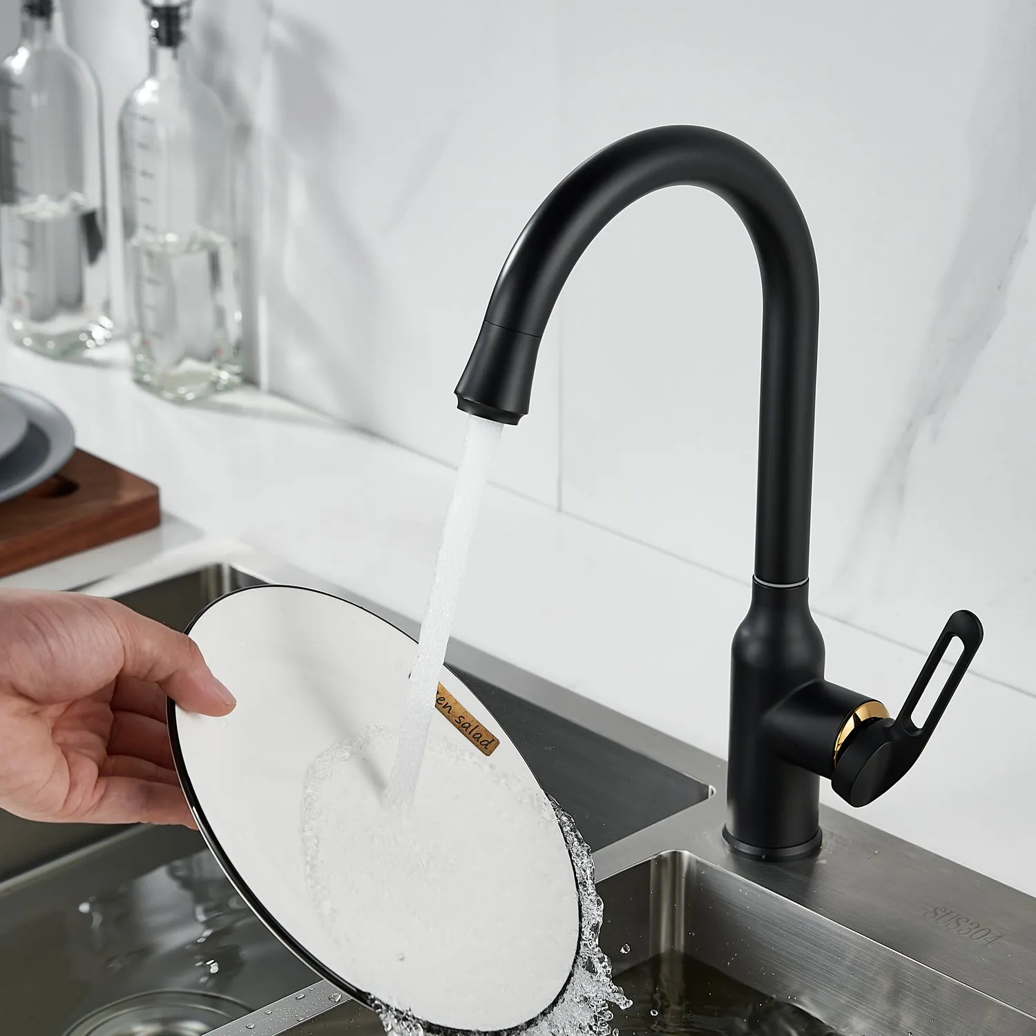 Смеситель для кухни Raffine F103H, черный