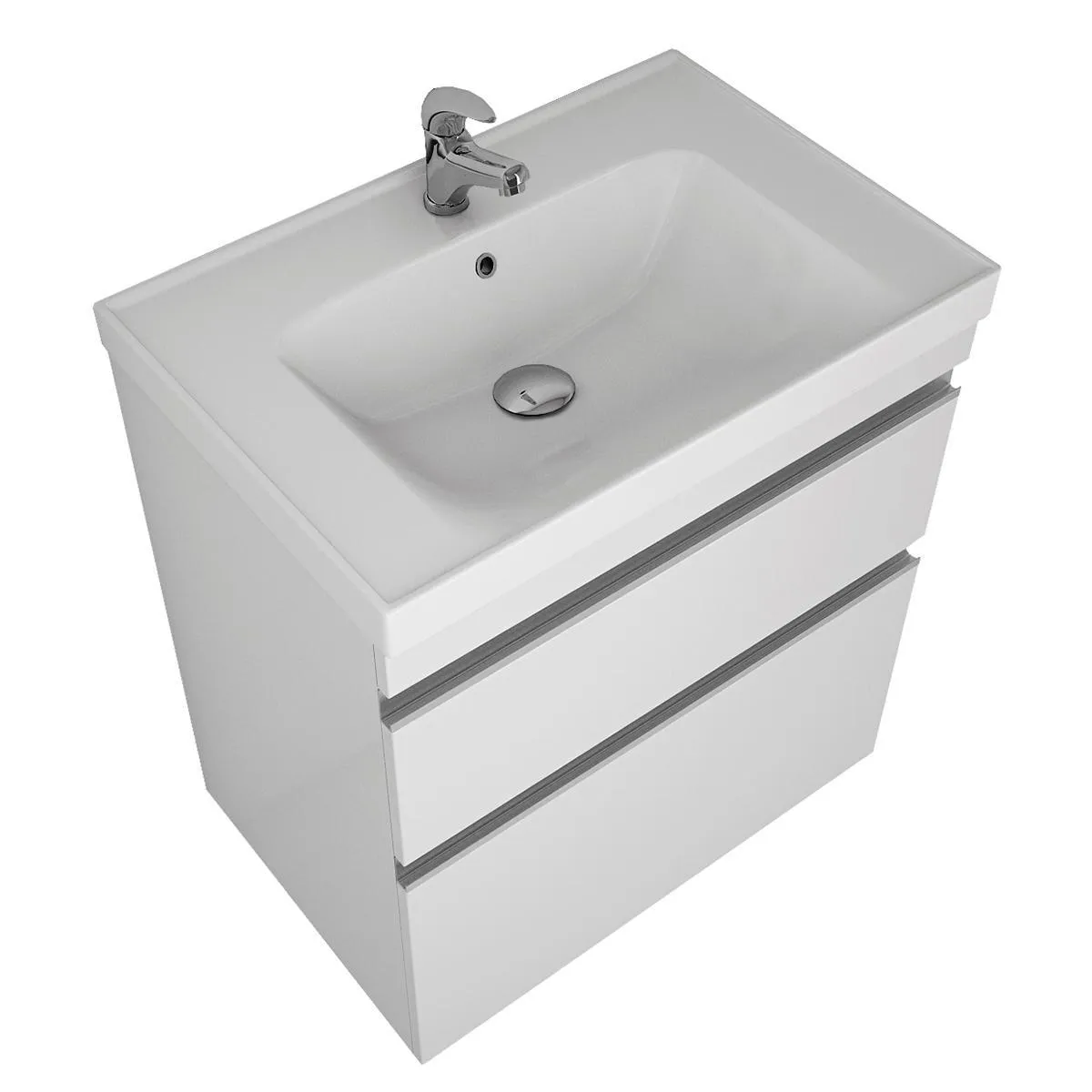 Тумба с раковиной подвесная/напольная Dreja Grace Plus 70 см, белый