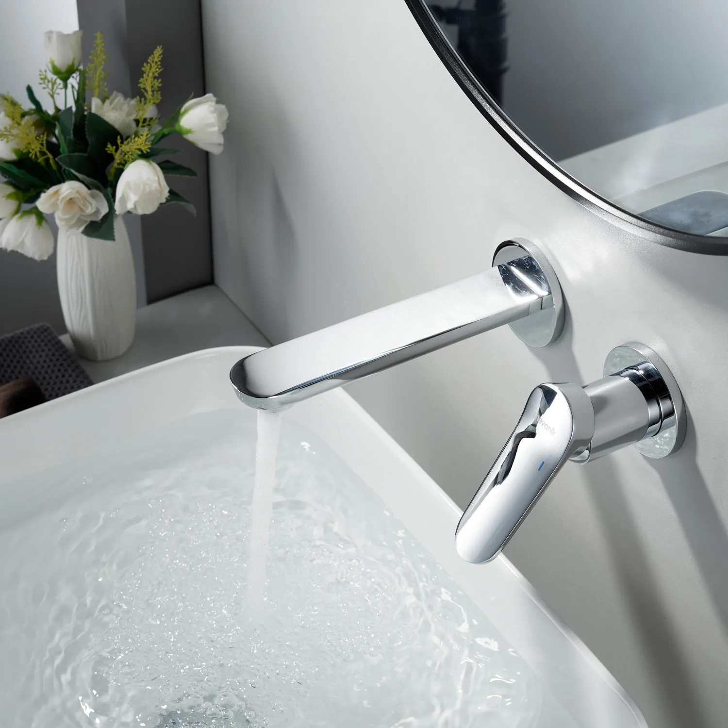 Смеситель для раковины встраиваемый Shevanik S4341, хром