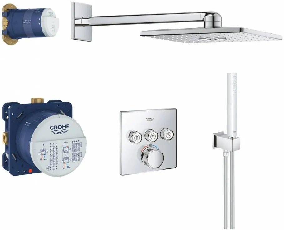 Душевая система Grohe Rainshower SmartActive Cube 34706000 хром